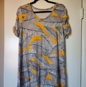 Loft Palm printed Swing Dress